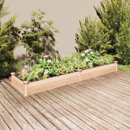 Garden Raised Bed with Liner 94.5"x23.6"x9.8" Solid Wood Fir